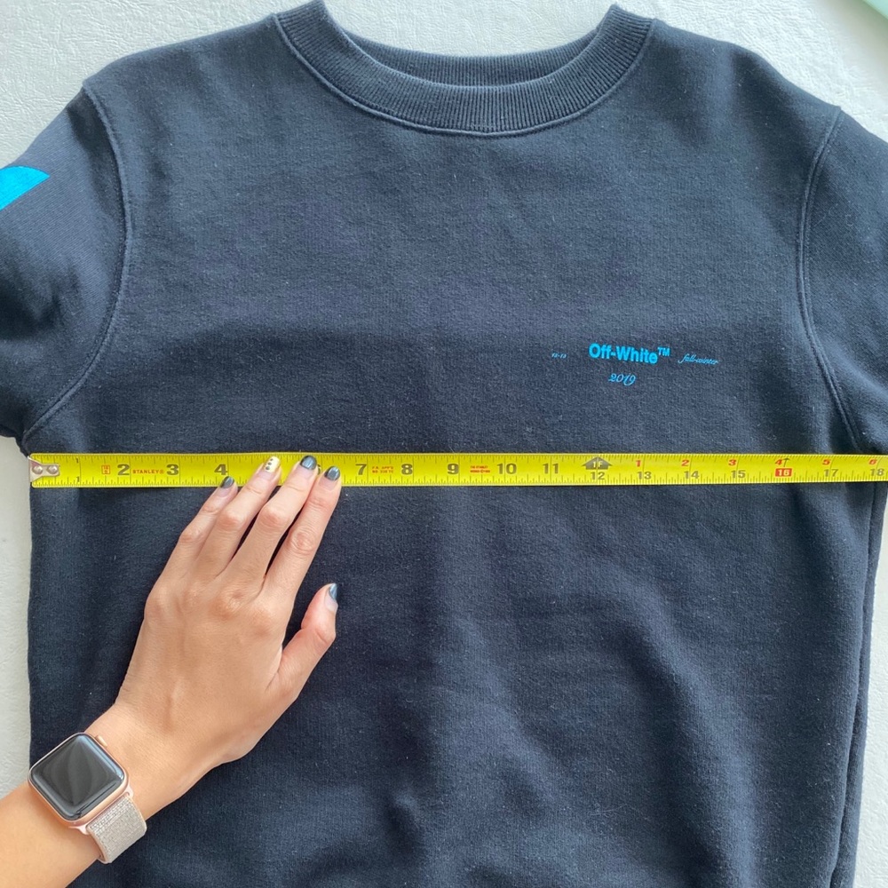 Off-White Black Multicolor Diag Gradient Crew Xs - image 5